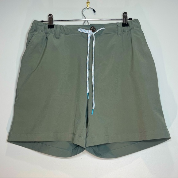 CHUBBIES Men's Regular Fit 6" Inseam Green Shorts Stretch Elastic Waist Sz Large - Picture 1 of 11